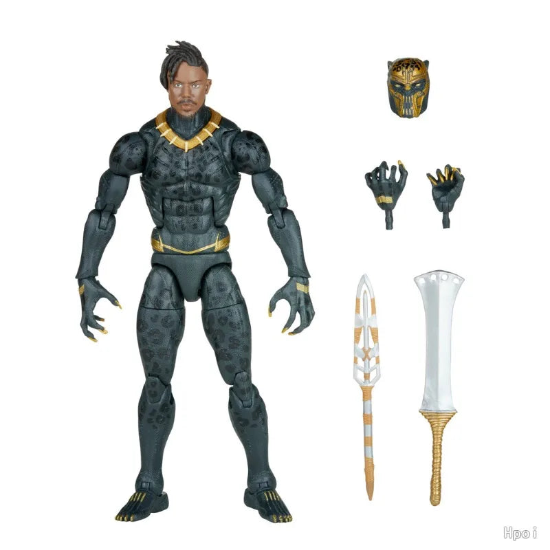 Original Hasbro Marvel Legends Series BLACK PANTHER Killmonger Anime Figure Toy Collection Model