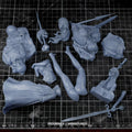 Silver-haired Female Warrior High-precision Figurine White Film Disassembly Model DIY Coloring Self-assembly Figurines Crafts