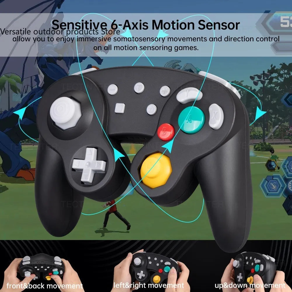 Support Bluetooth Gamecube Controller Compatible with Nintendo Switch 2 Gamepad For Steam/Andriod/PC Joystick with Turbo Functio