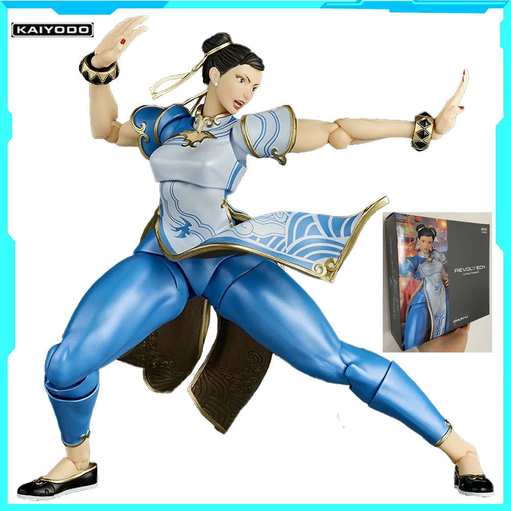 100% Original in Stock Kaiyodo Street Fighter 6 Chun-Li Amazing Yamaguchi Revoltech NR063 Anime Figure Action Figure Collection