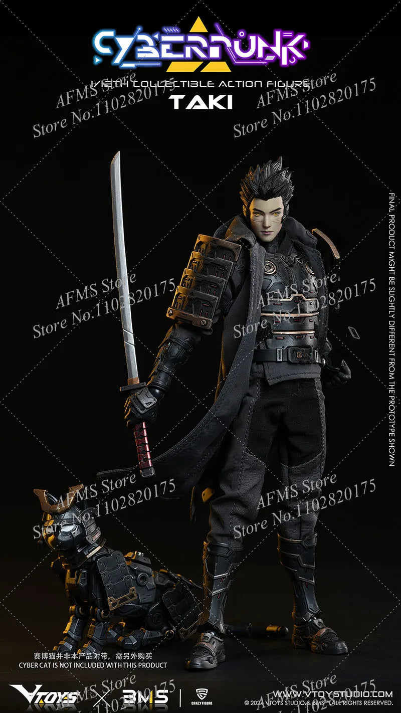 VTOYS VSD010 1/12 Scale Collectible Figure Cyberpunk Samurai Taki Warrior Fighter Full Set 6Inch Men Soldier Action Figure Model