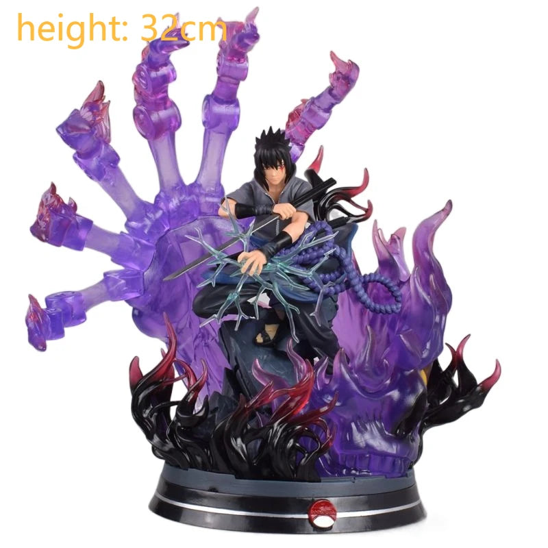 GK Naruto Kurama Chakra Mode Shippuden Anime Figurine Model Action Figure Sasuke Itachi Statue Collection Toy 35cm Kyuubi Figma