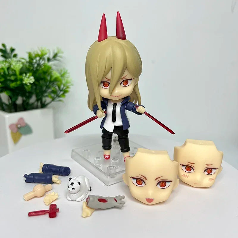 10cm LookUp Chainsaw Man Anime Figure Aki Hayakawa/Makima Action Figure Power/Denji Figurine Collectible Model Doll Toys Gifts