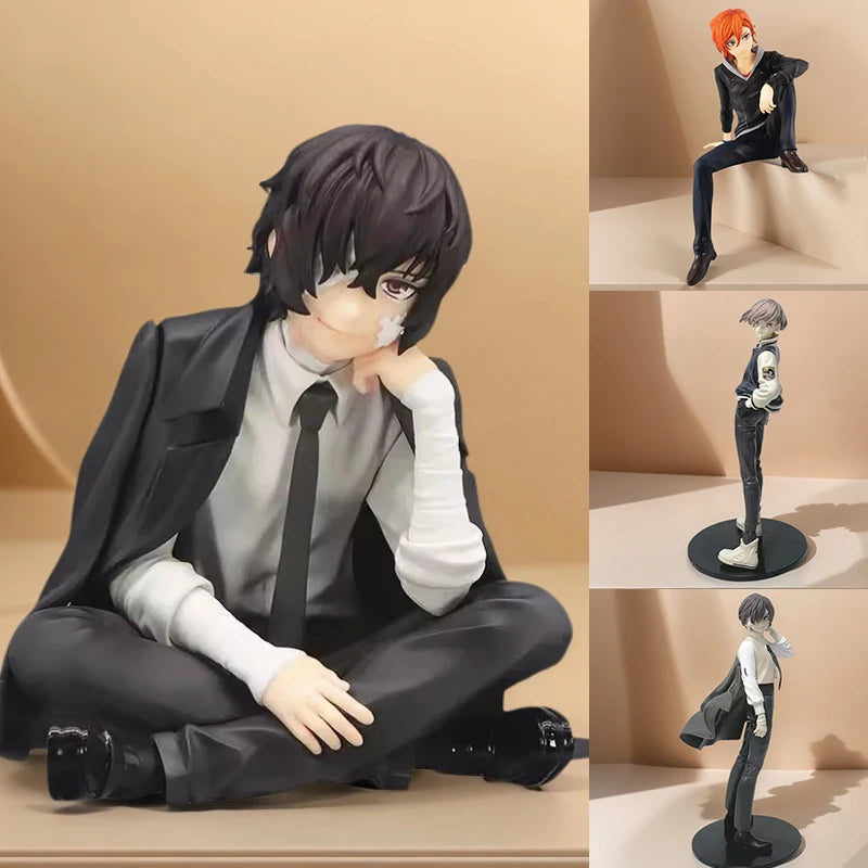 Anime Bungo Stray Dogs Nakahara Chuya Figur Dazai Osamu Actionfiguren Noodles Press Modell PVC Sammlerspielzeug Geburtstagsgeschenke