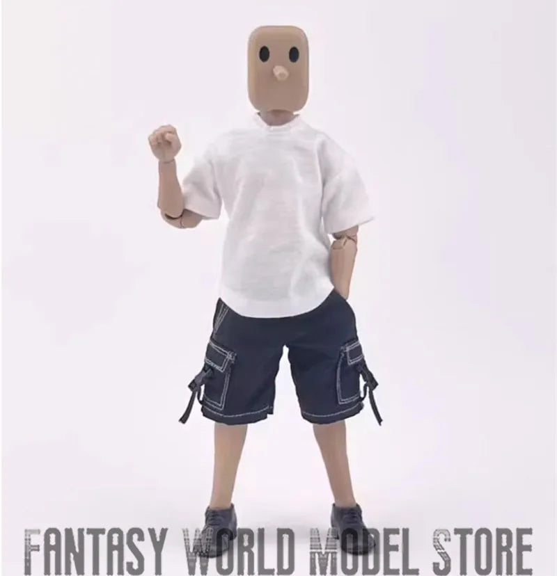 CCN1209 CCN1212 1/12 Male Soldier Clothing Set T-shirt Denim Shorts Fashion Casual Suit Hooded Coat Pants Fit 6" Action Figure