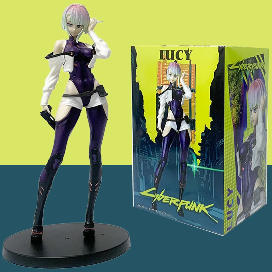 Hot Anime 22cm Cyberpunk：Edgerunners Anime Figure #2077 Super Hacker Edge Walker Lucy Action Figure Collection Model Doll Toys