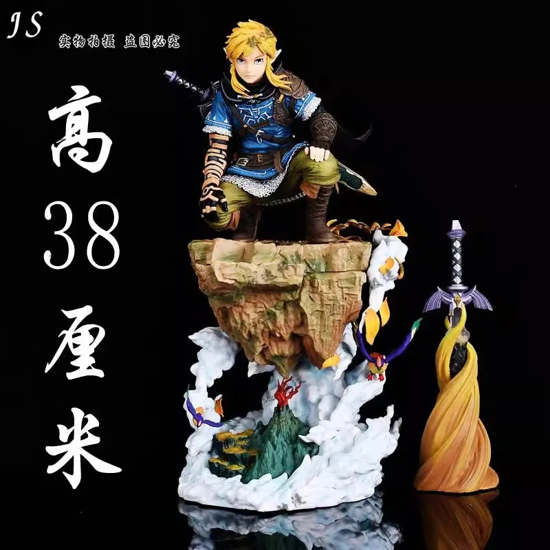 38cm The Legend Of Zelda Figure Link Figures Statue Anime Periphery Model Dolls Desk Decoration Kids Toy New Year Gifts