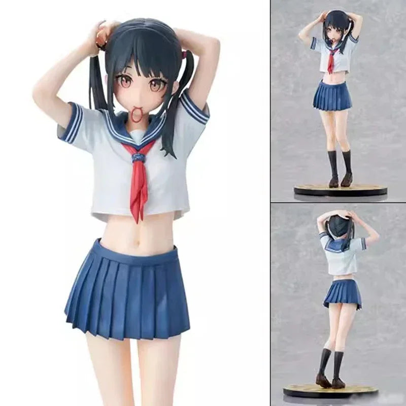 Anime KANTOKU Figuren Sailor Fuku No Mannaka Actionfiguren Modell PVC Blau Archiv Die Animationsfiguren-Sammlung Desktop-Spielzeug