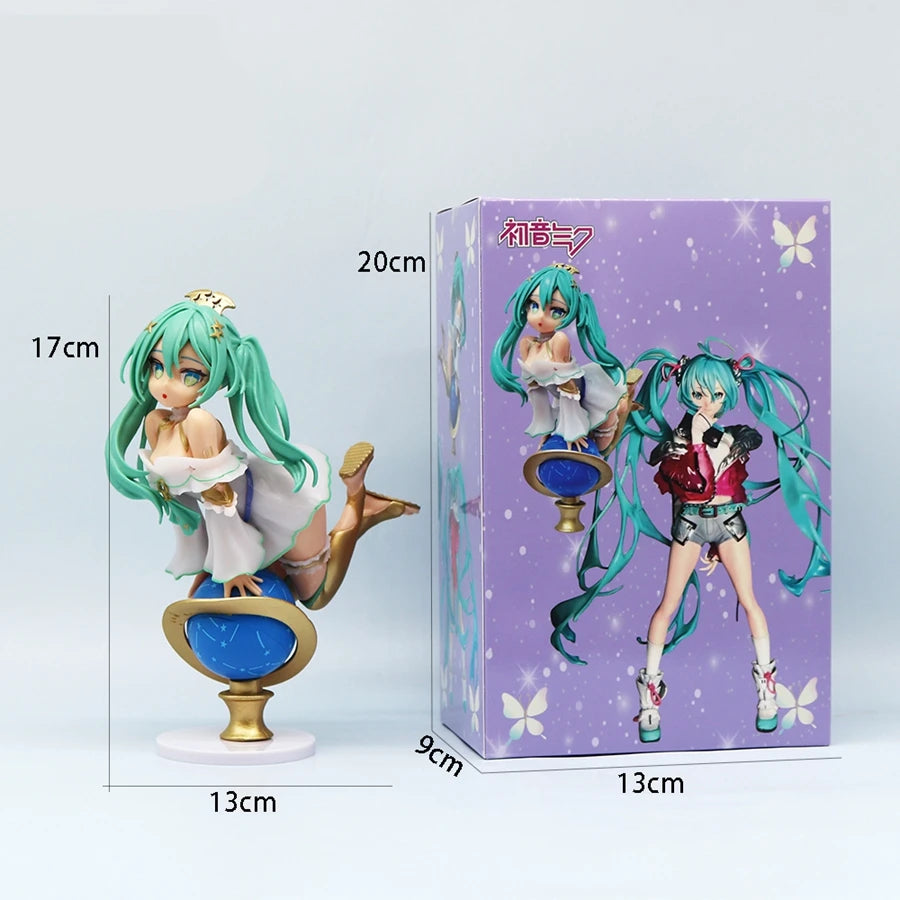 17cm Glittering Star ver. Hatsune Miku Anime Figure Kawaii Globe Girl Action Figure Adult Collection Model Doll Toy for Kid Gift