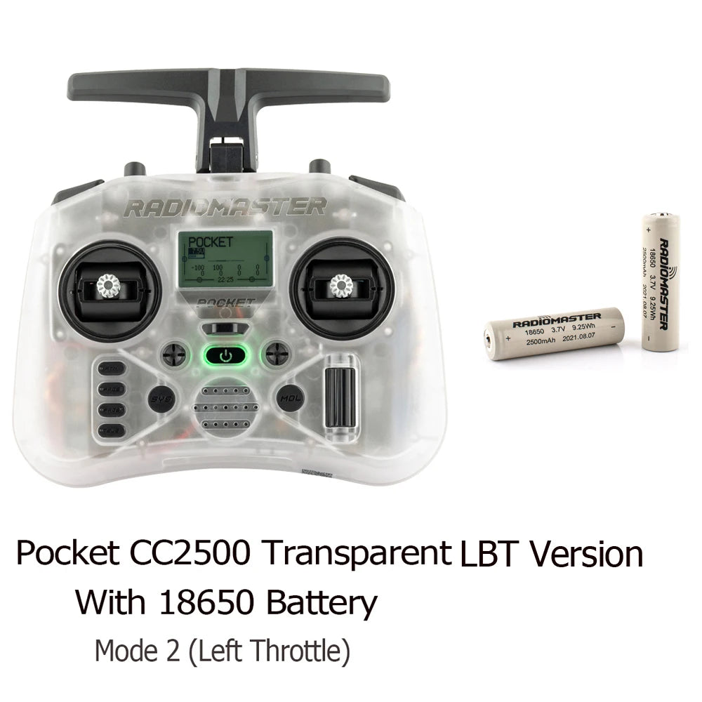RadioMaster Pocket Hall Gimbal Transmitter Remote Control Portable Lightweight Preinstalled EdgeTX ExpressLRS Or MPM CC2500
