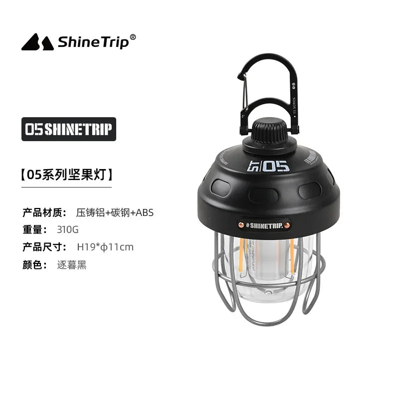 ShineTrip Външна винтидж висяща лампа с ултра дълъг живот за къмпинг, преносима акумулаторна лампа за палатка, фенер за къмпинг, нова
