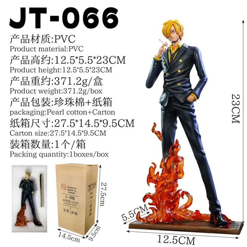 JT Sanji One Piece Gk Statue Diable Jambe Anime Pvc Figure Collectible Model Desktop Decoration Adult Collection Enthusiast Gift
