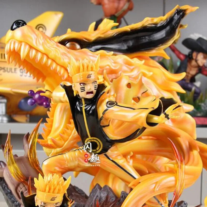 Naruto Shippuden Kurama Chakra Mode Naruto Anime Figures Action Figure Oversize Statue PVC 29cm Figurine Figma Collectible Toys