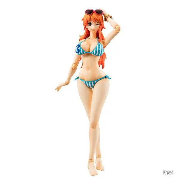 Original MegaHouse Variable Action Heroes ONE PIECE Nami Summer Carnival Collection Decoration Anime Figure
