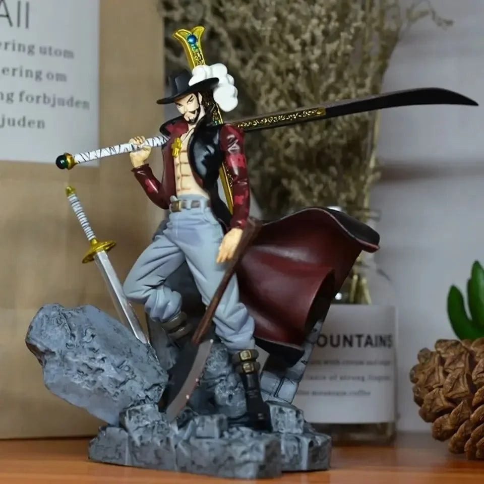 15CM ONE PIECE Anime Figures Eagle eye Dracule Mihawk Figure Top War PVC Action Figure Model Toys Ornaments Doll Fans Gifts