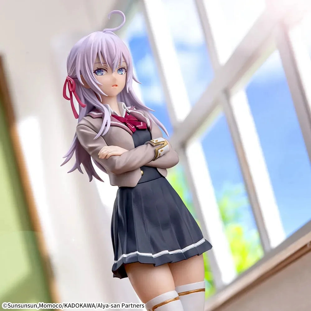 In Stock SEGA Genuine Tokidoki Bosotto Russia-go De Dereru Tonari No Alyasan Alisa Mikhailovna Kujou Luminasta 18cm Model Figure