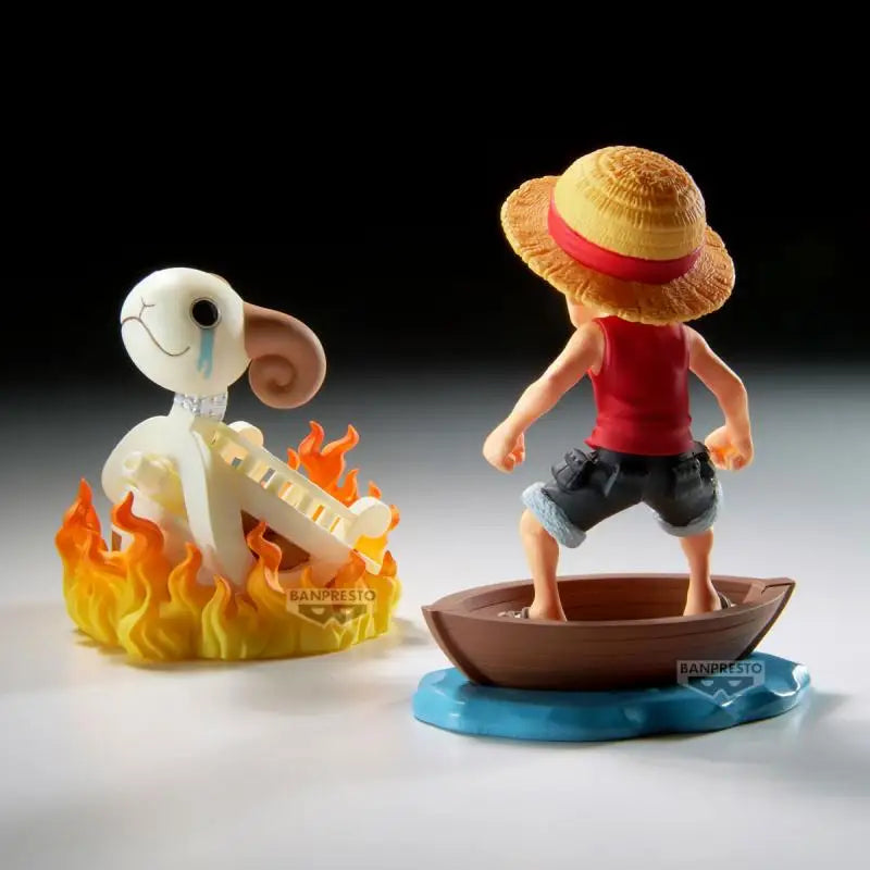 Original Bandai ONE PIECE WCF LOG STORIES Luffy Nami Eneru Anime Action Figures Model WCF desktop Ornaments Gift Decorations