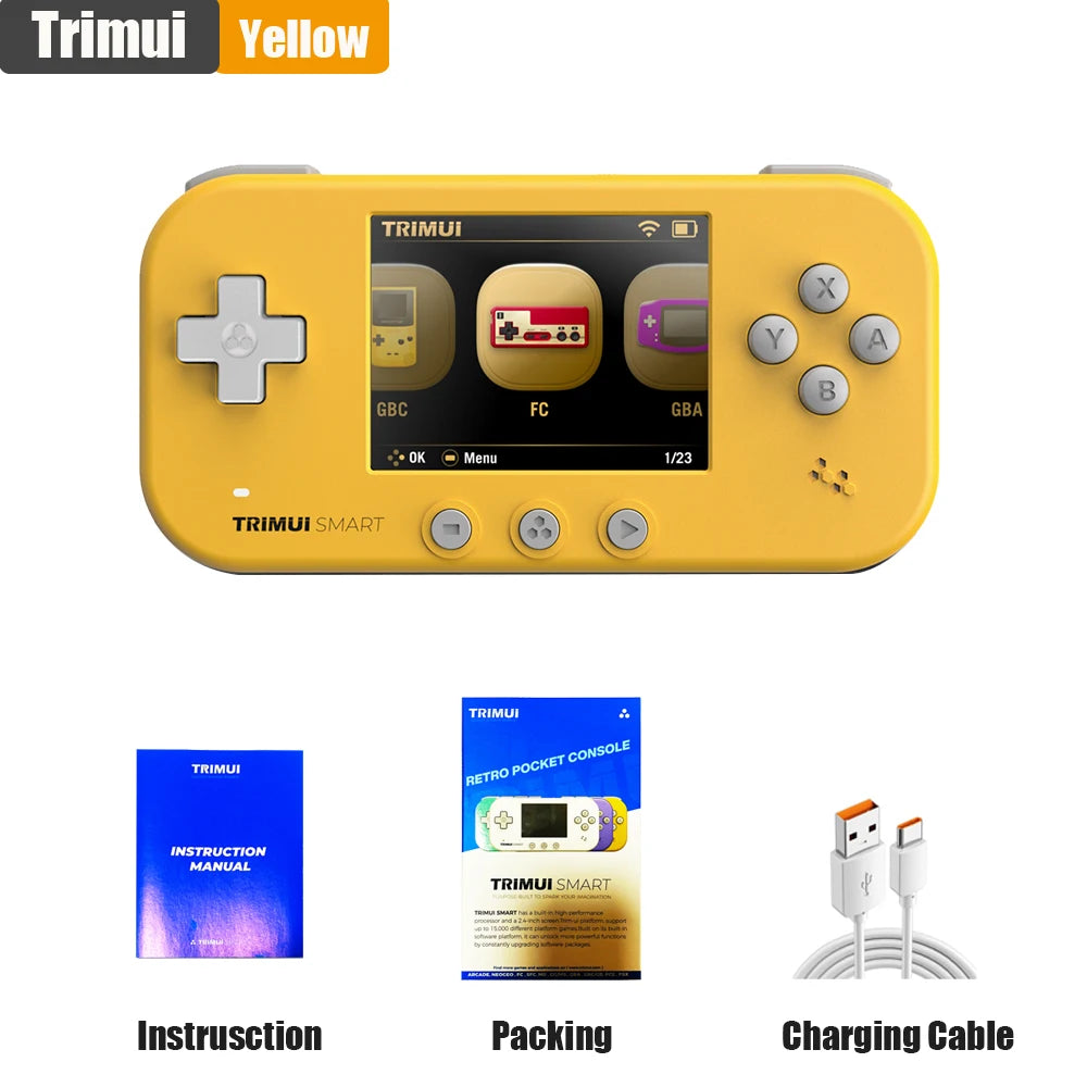 TRIMUI SMART Handheld 2.4'' IPS Screen Wifi BT4.0 SmartPro Mini Linux System Retro Portable Video Simulator Console Gamer Gifts