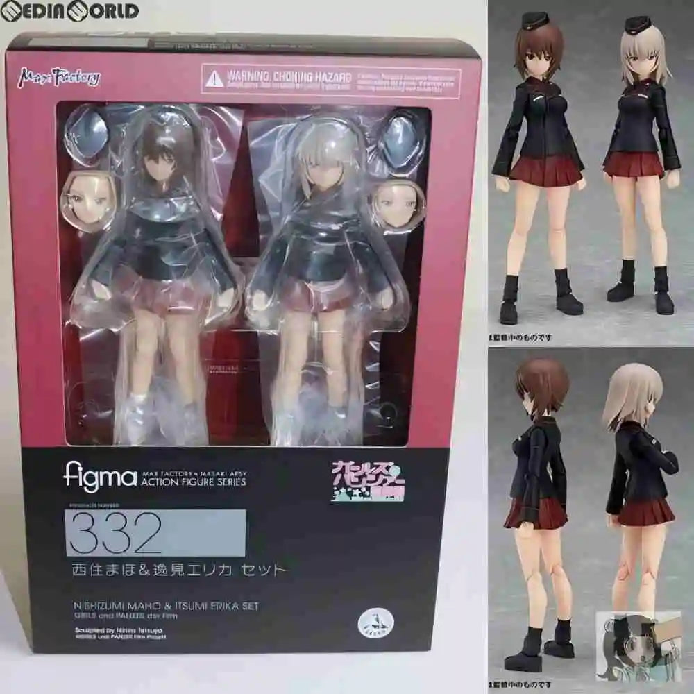 Original Brand New ‌Max Factory Figma 332 Nishizumi Miho & Erika Itsumi Girls und Panzer Action Figure Model