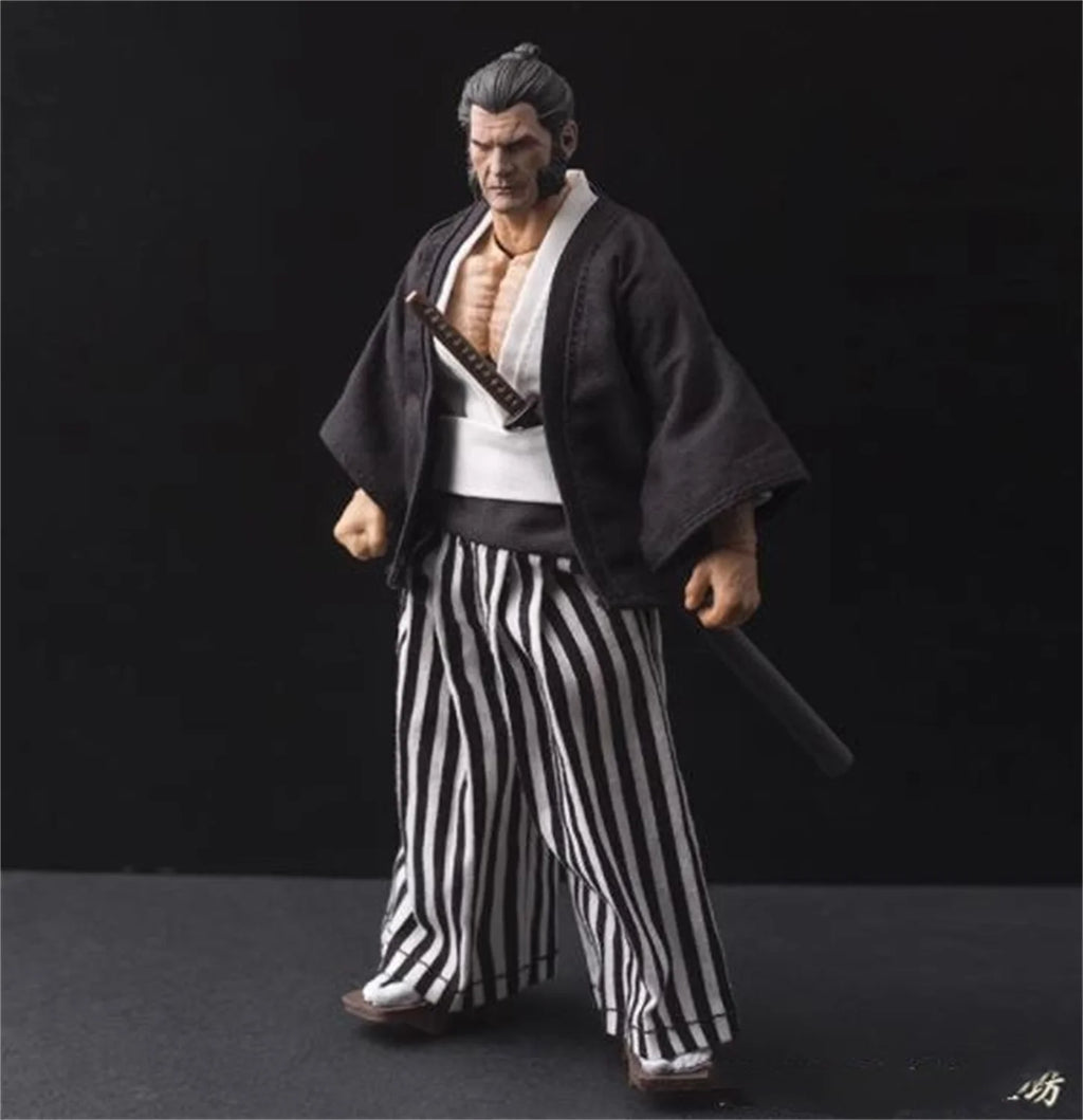 1/12 Scale  warrior Male Soldier Movie  Classic Anime Suit  Samurai Kimono Suit For For 6 Inch Action FIgure Model Toys