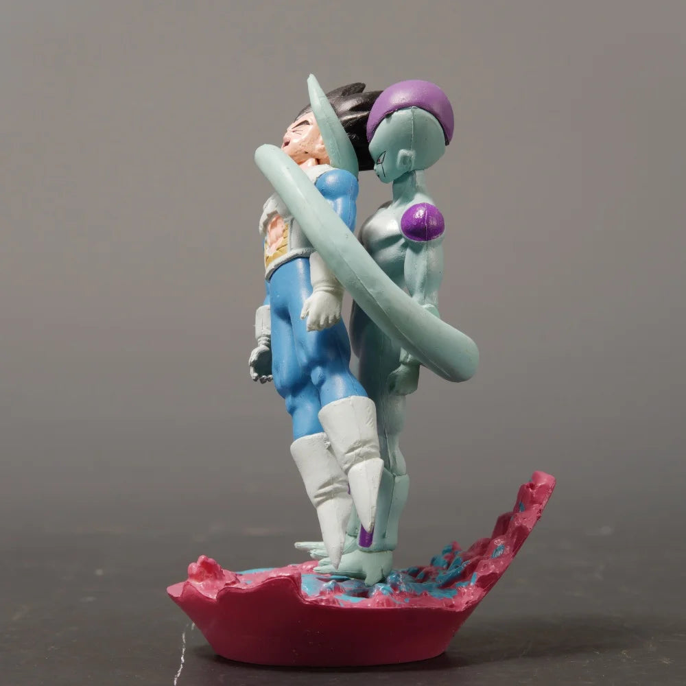 9cm/3.54in Anime Dragon Ball Figure Frieza VS Vegeta Action Figures Pvc Statue Collection Model Toys Gifts