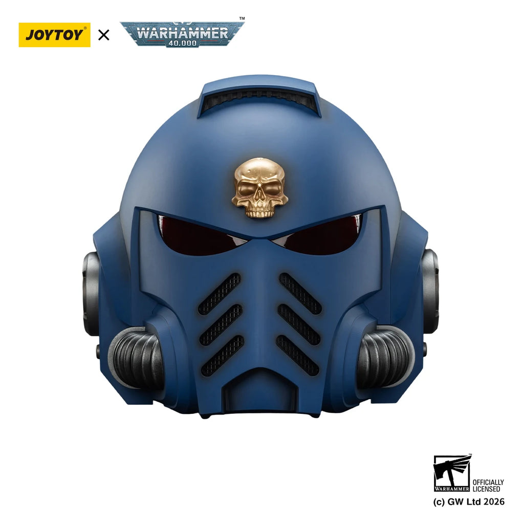 JOYTOY Warhammer 40k 1/18 Action Figures Ultramarines Captain MkX Helmet & Display Stand