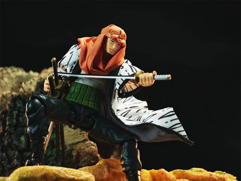 Handmade 1/12 Scale Pirate Hunter Roronoa Zoro Same Classic Style Shirt Clothing Set Accessories For Shf Action Figures