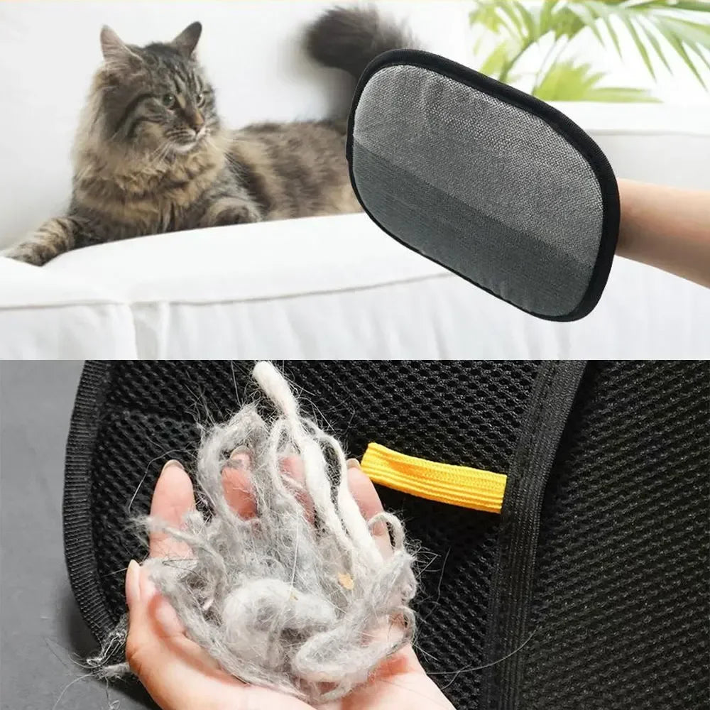 Handschuhe zur Tierhaarentfernung, Bürste zum Entfernen von Schuppen für Hunde, Katzen, Kaninchen, Katzenhaarbürste, Reinigungswerkzeuge für Katzenhaare, Handschuhe zum Abisolieren von Haaren