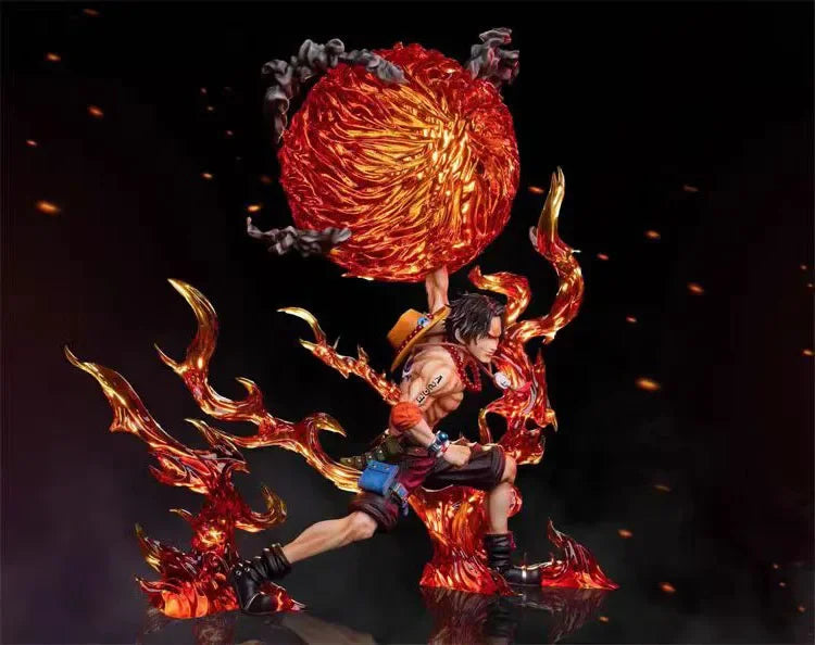 One Piece Anime Figur 26cm Portgas·D· Ace Cartoon Action Peripherie Spielzeug Figuren Ace Mera Mera No Mi Modell Pvc Geschenke Spielzeug