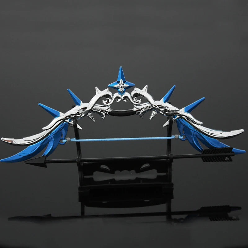 17 см модели оръжия, лък, полярна звезда, аниме фигурки за игри, Tartaglia, пет ексклузивни периферни устройства, материал от цинкова сплав, колекционерски играчки