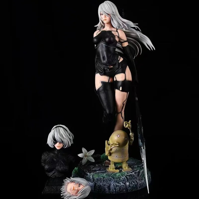 In Stock 48cm Gk 2a 2b Pod 042 Yorha No. 2 Type B Three Heads Anime Figures Pvc Action Figure Toy Game Collectible Model Doll
