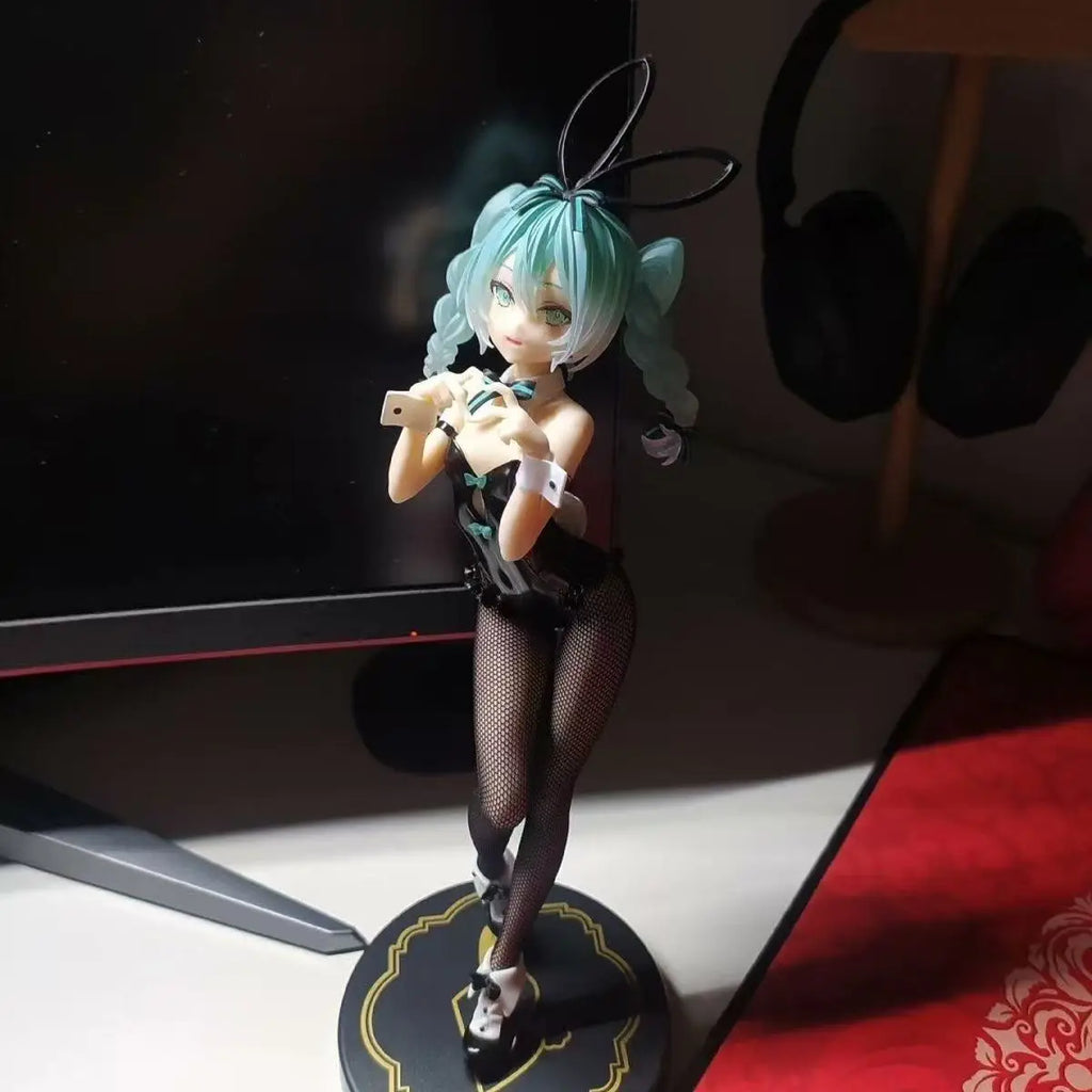 28 cm große Anime-Figur Hatsune Miku BiCute Bunnies Rurudo ver. Stehendes Modell Spielzeugpuppe Actionfigur Bunny Girl Verkleidung PVC