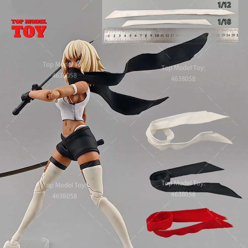 1/12 Scarf Wire Shaped Mech Ribbon Clothes Accessories Model Fit 6'' Female Male Soldier Action Figure Body Dolls Toys In Stock