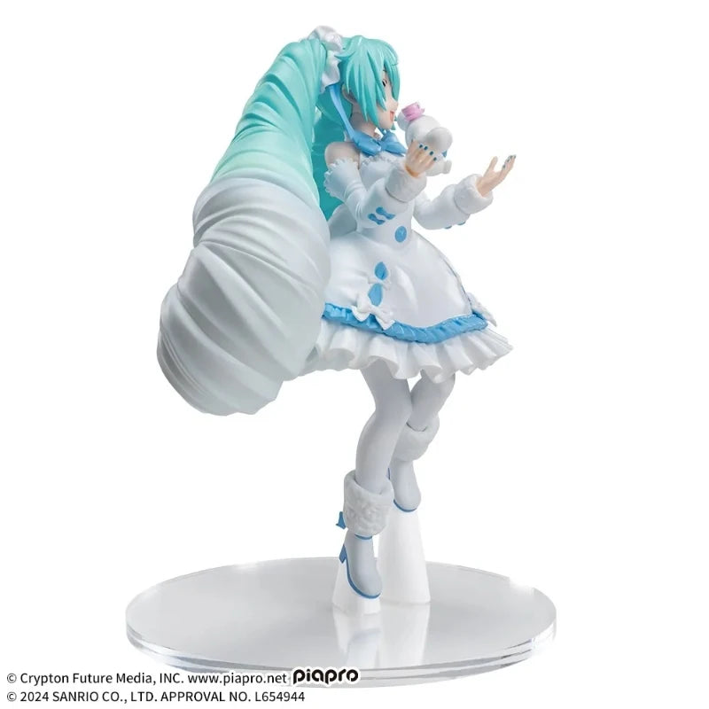 SEGA Original Genuine Vocaloid Luminasta Hatsune Miku Series Cinnamoroll White Dress Ver 19cm Collections Model Toy Figures Gift