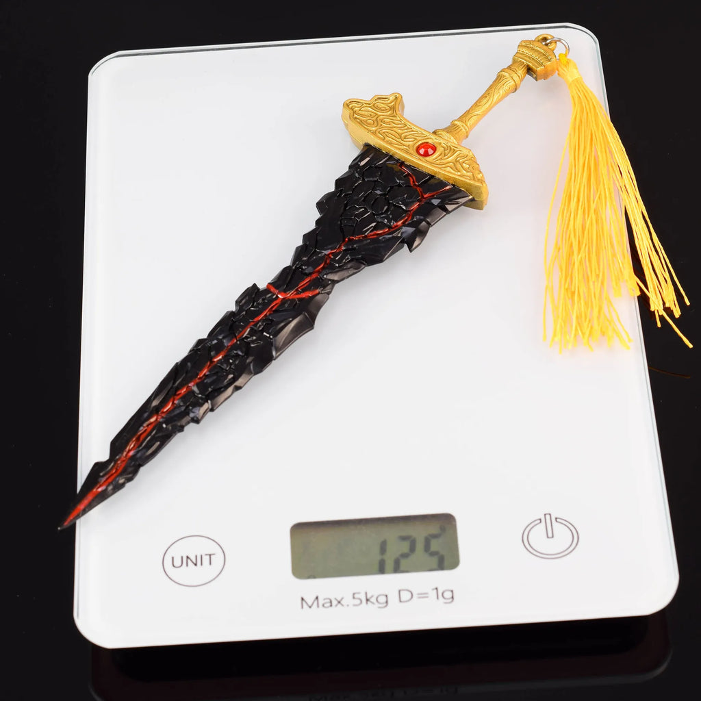 22 см. Метален пръстен с меч Eldenn с черно острие на Маликет ER, реплика на модел, екшън фигурка, колекции орнаменти, подаръци за момчета.