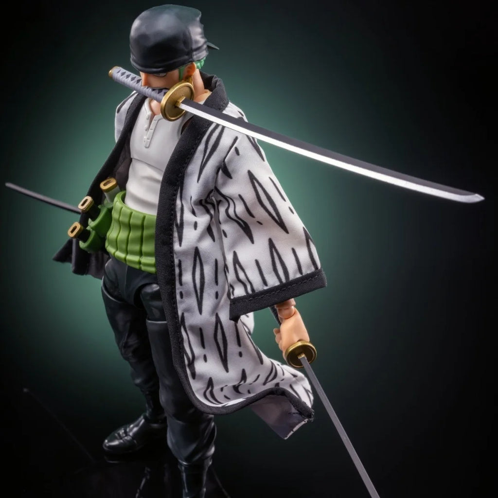 Едно парче SHF Аниме НОВО Ръчно изработено Roronoa Zoro шал от Alabasta, ШАПКА, палто, вградено от желязна тел, подходящо за играчки 1/12