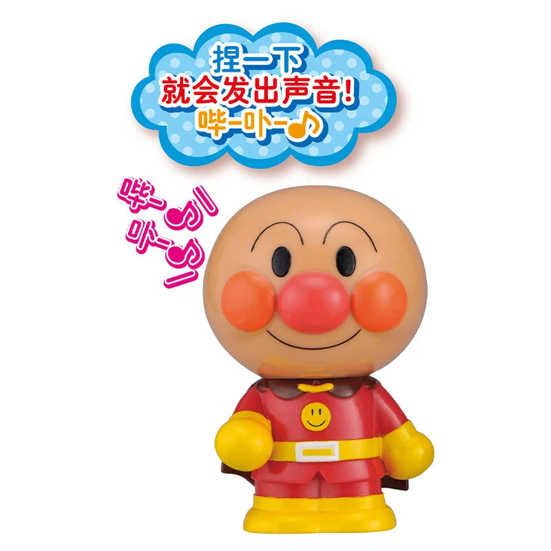 Bandai Eyewear Factory's ANPANMAN Breadman Pinched Sound Soft Rubber Figurine - Breadman Desktop Figurine Model Figure