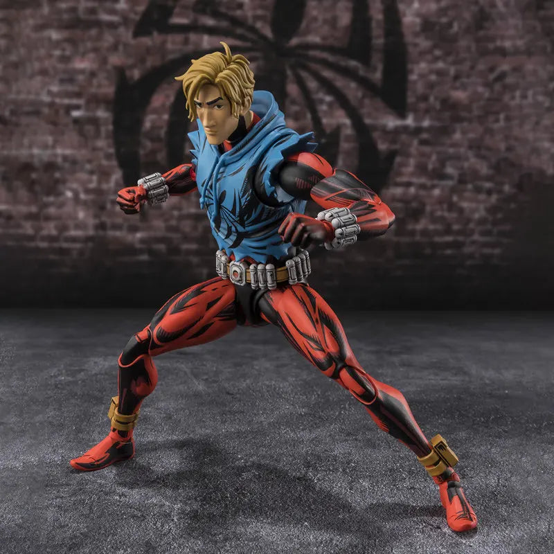 Original Bandai Spider-Man Action Figure Across The Spider-Verse Shf Scarlet Spider Ben Reilly Anime Model Collectible Toys Gift