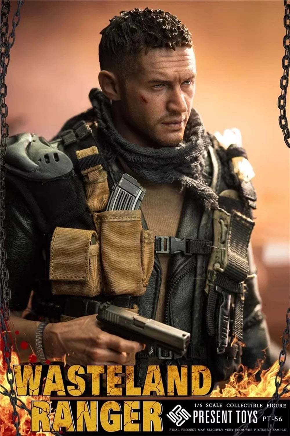 PRESENT TOYS PT-sp56 Man Tom Guy Warrior Crazy Max Full Set Moveable Action Figure Gift For Fans Collect About 12" 1/6