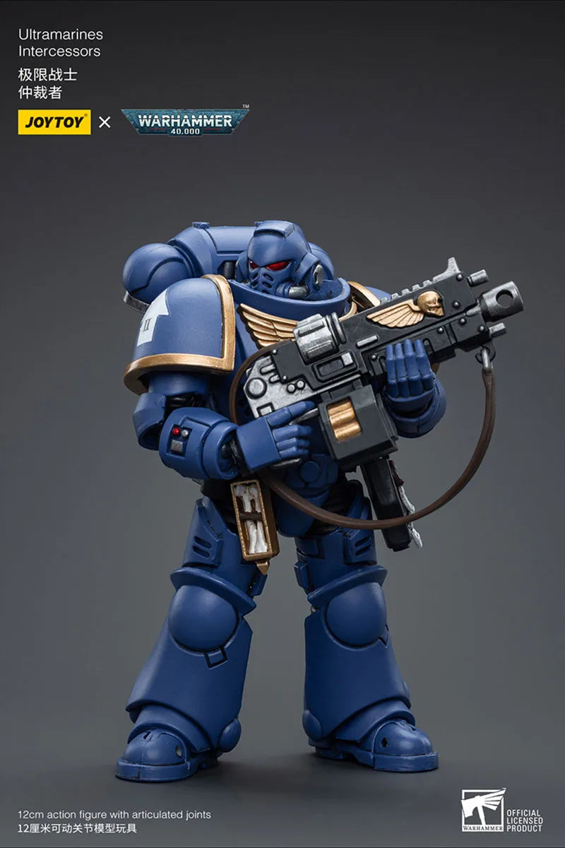 JOYTOY Warhammer 40K 1/18 Space Wolves Blood Angels Imperial Fists Ultramarines Intercessors Action Figure 12cm Soldier Model
