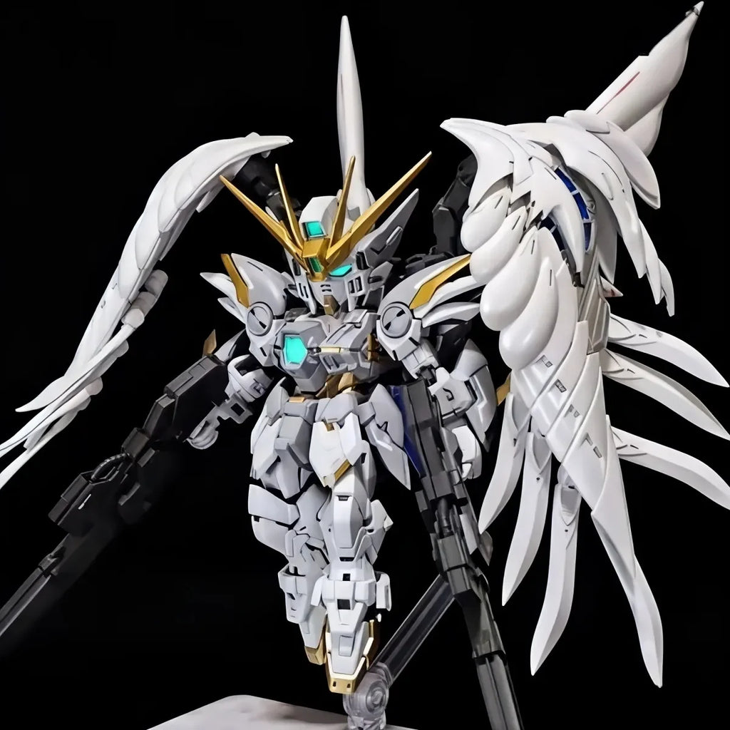 MGSD Wing Zero Snow White Ew Angel Version Spray Painted Plastic Toy Model Kit Action Figures Movable Mecha Model Boys Gifts