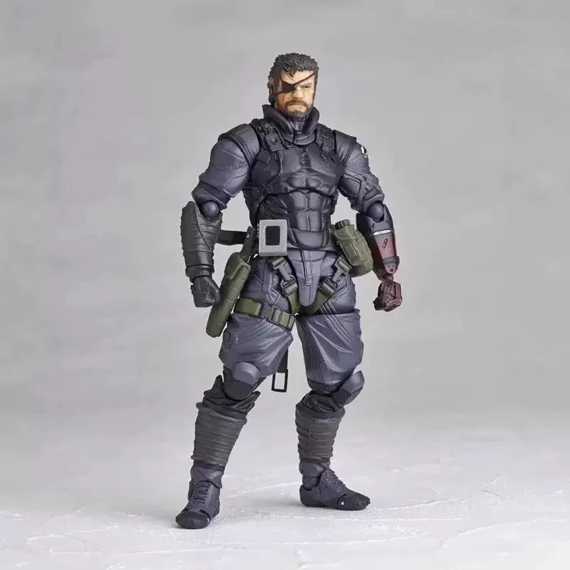 Kaiyodo Metal Gear Solid V Snake Action Figure Revoltech The Phantom Pain Snake Figurine PVC Collection Ornament Model Toys 15cm