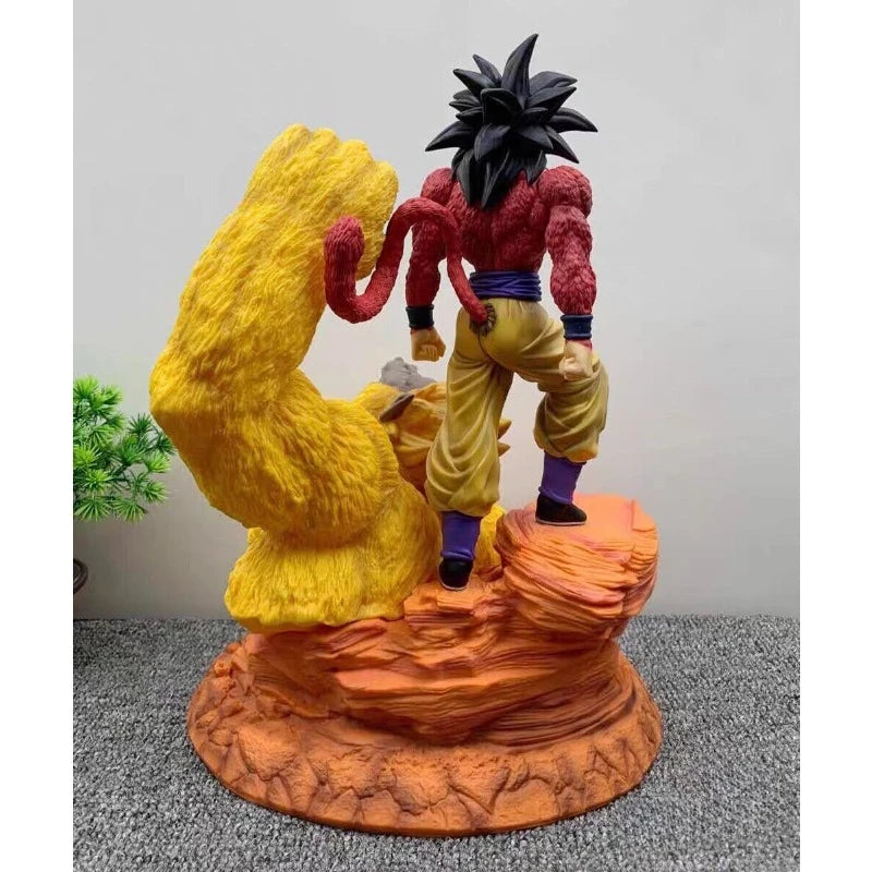 32cm Dragon Ball Figure Son Goku Super Saiyan Gold Apes Anime Action Collection System Desktop Ornaments Children Toys Gift