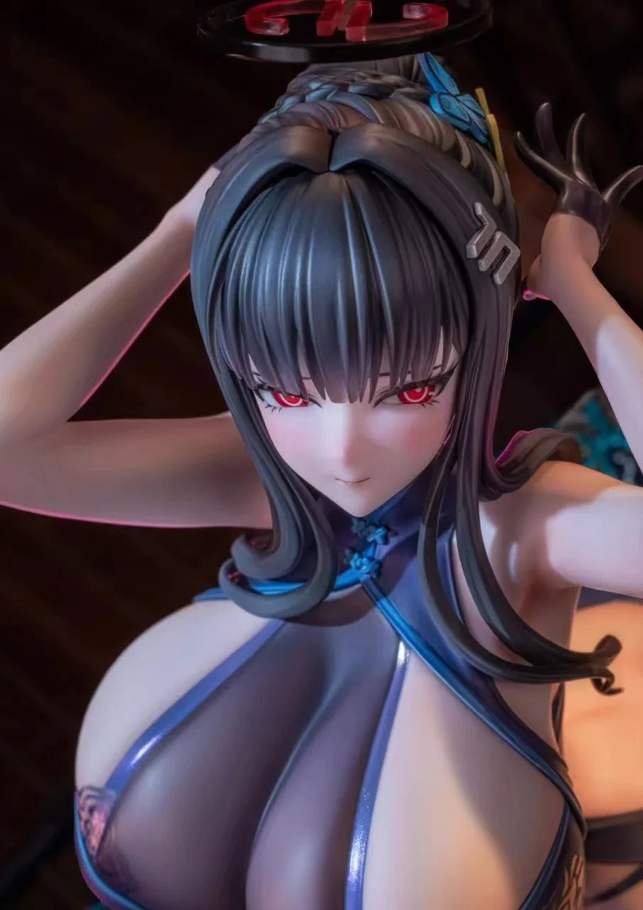 Blue Archive Tsumugi Rion 17cm Sexy Movable PVC Figure Qipao Stockings Favorite Model Toy Game Collectible Anime Statue for Fans