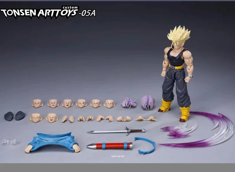Second Edition Tonsenarttoys Tonsen Arttoys Kamione Dragon Ball Z Super Saiyan SSJ SSJ2 Trunks 05a 05b Action Figures Model Toys