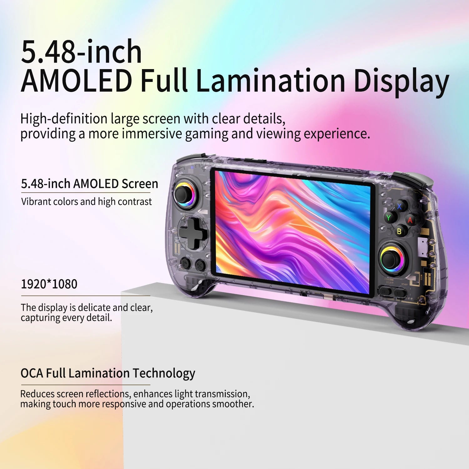 ANBERNIC RG557 RG 557 Retro Handheld Game Console Video Game Consoles 5.48"AMOLED Screen Android 14 Wifi 12G+256G PSP PS2 Gift