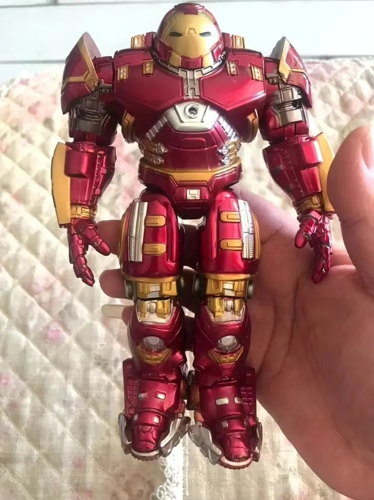 New 17cm Avengers Iron Man Mk44 Hulkbuster Action Figures Mech Iron Man Knuckle Movable Toy Collects Alloy Models Birthday