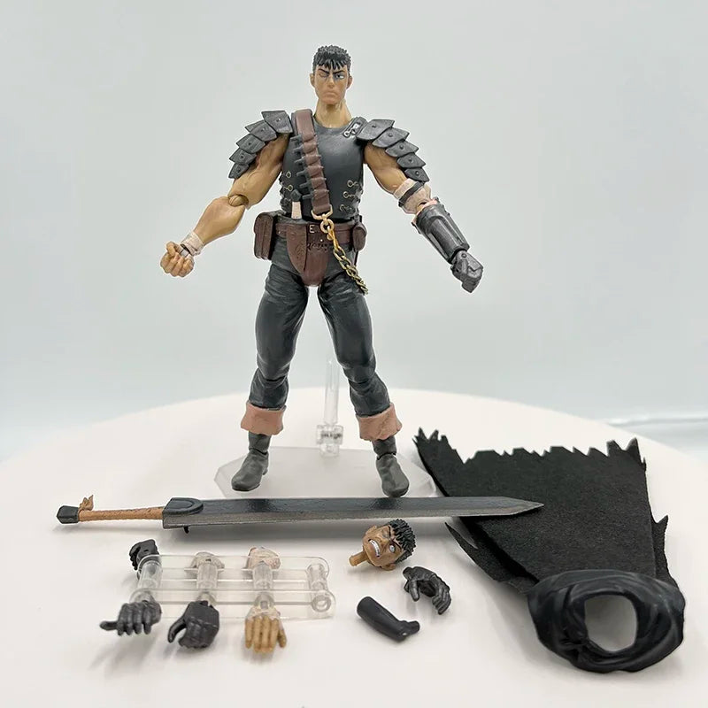 25cm Berserk Guts L Anime Figure Guts Berserker Armor Action Figure Berserk Black Swordsman Figurine Collectible Model Doll Toys