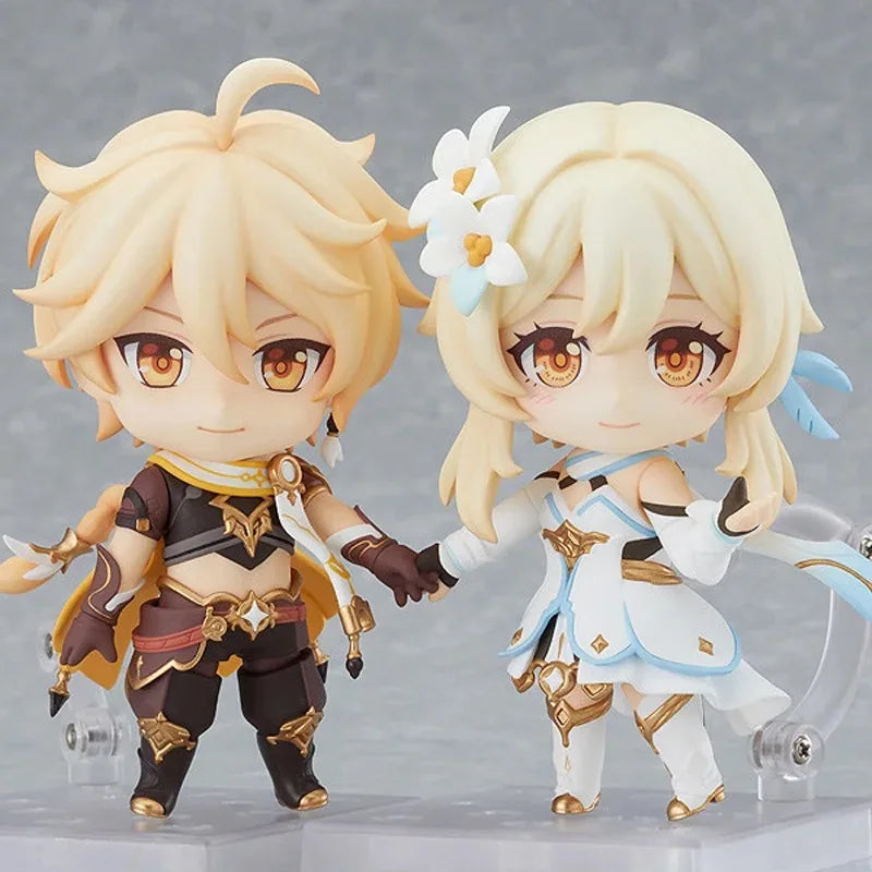 Original Box GSC In Stock Nendoroid Genshin impact Raiden Shogun Zhongli Traveler Anime Action Figure Model Toy Gift for Kids