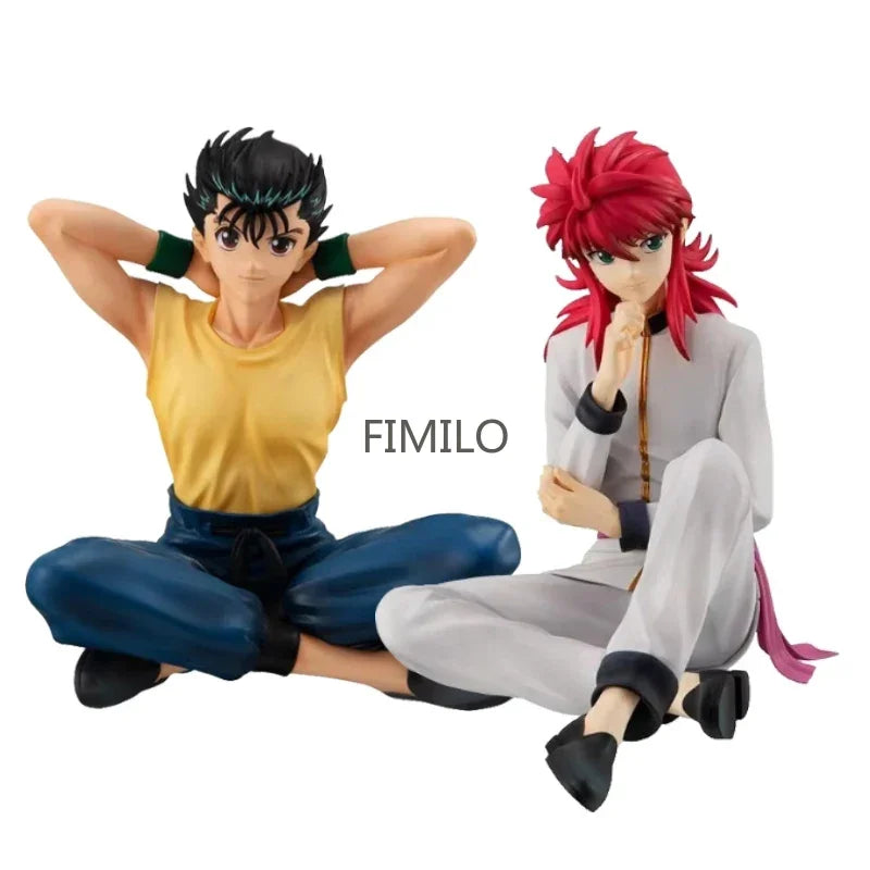 Anime Kurama Action Figure Hiei Yu Yu Hakusho Figure Yuusuke Urameshi Figurine Model PVC Adult Collectible Ornament Toys